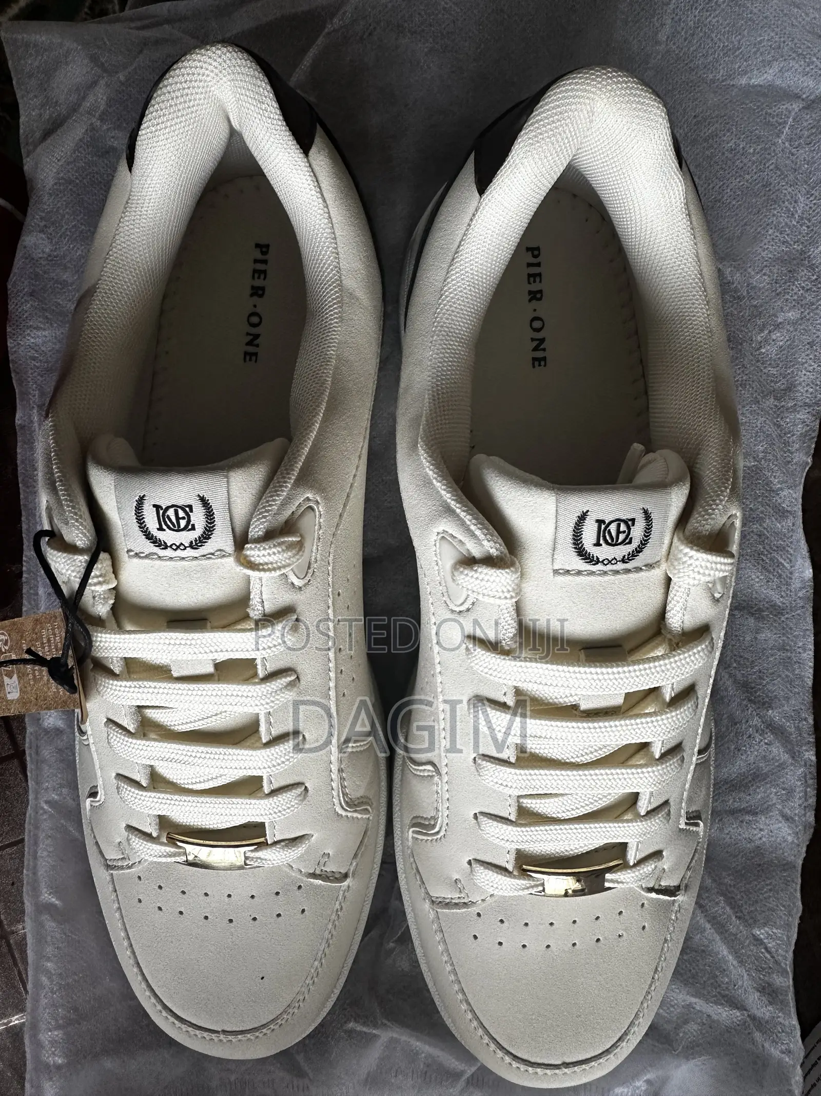 Original Pier One Premium White Sneakers | Imported From Italy