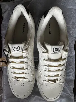 Original Pier One Premium White Sneakers | Imported From Italy