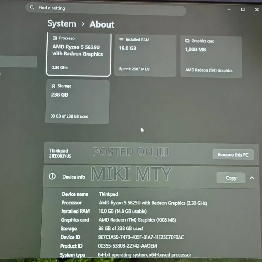 New Laptop Lenovo ThinkPad Yoga 16GB AMD Ryzen 7 SSD 256GB