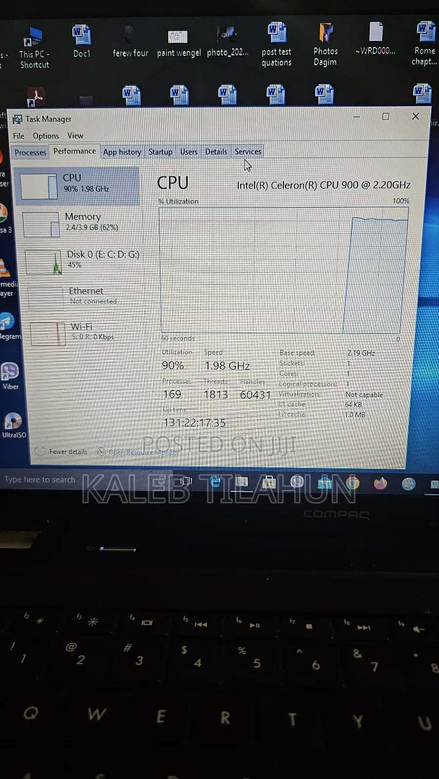 Laptop Compaq 320 4GB Intel Celeron HDD 500GB