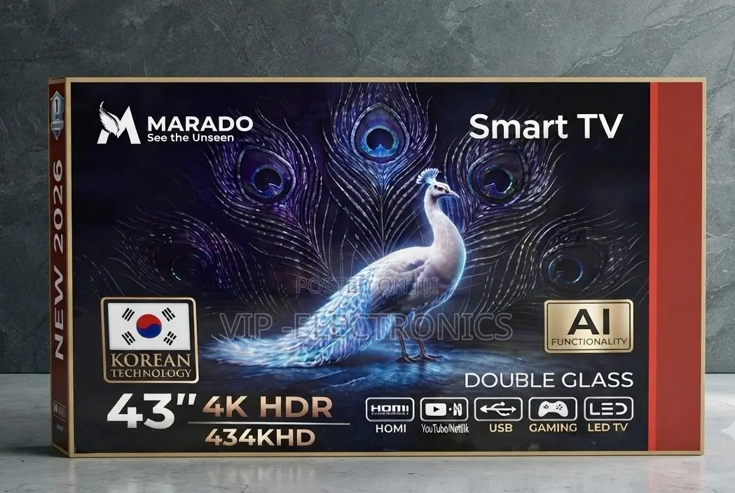 Marado 43 TV HDR Smart TV – Double Glass, AI Functionality | 434KHD