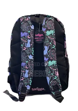Smiggle Glitter Cat School Backpack – Black Purple