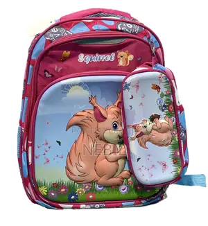 Squirrel Kids School Backpack With Pencil Case