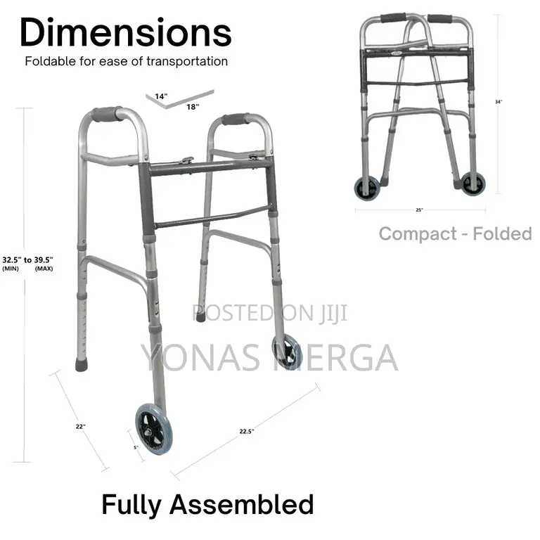 Walking Frame lightweight穿告It Also Has 2wheels in the Front Pair Legs