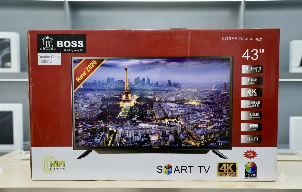 BOSS 43 TV Inch Ultra HD Smart TV – Double Glass LED TV