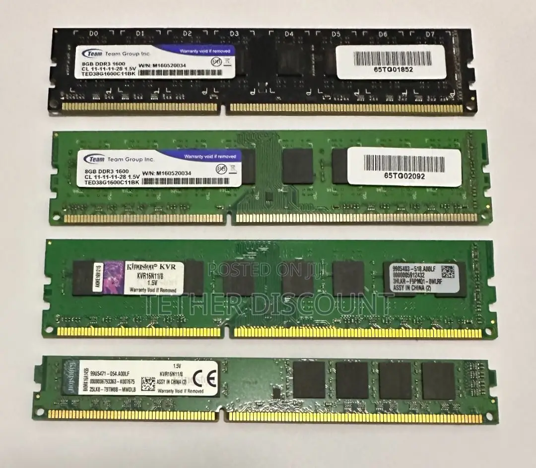 Ddr3 Pc3 8gb Desktop Ram ብዛትከ10-30ከ10በላይ የሚወስድ ብቻ አንዱን