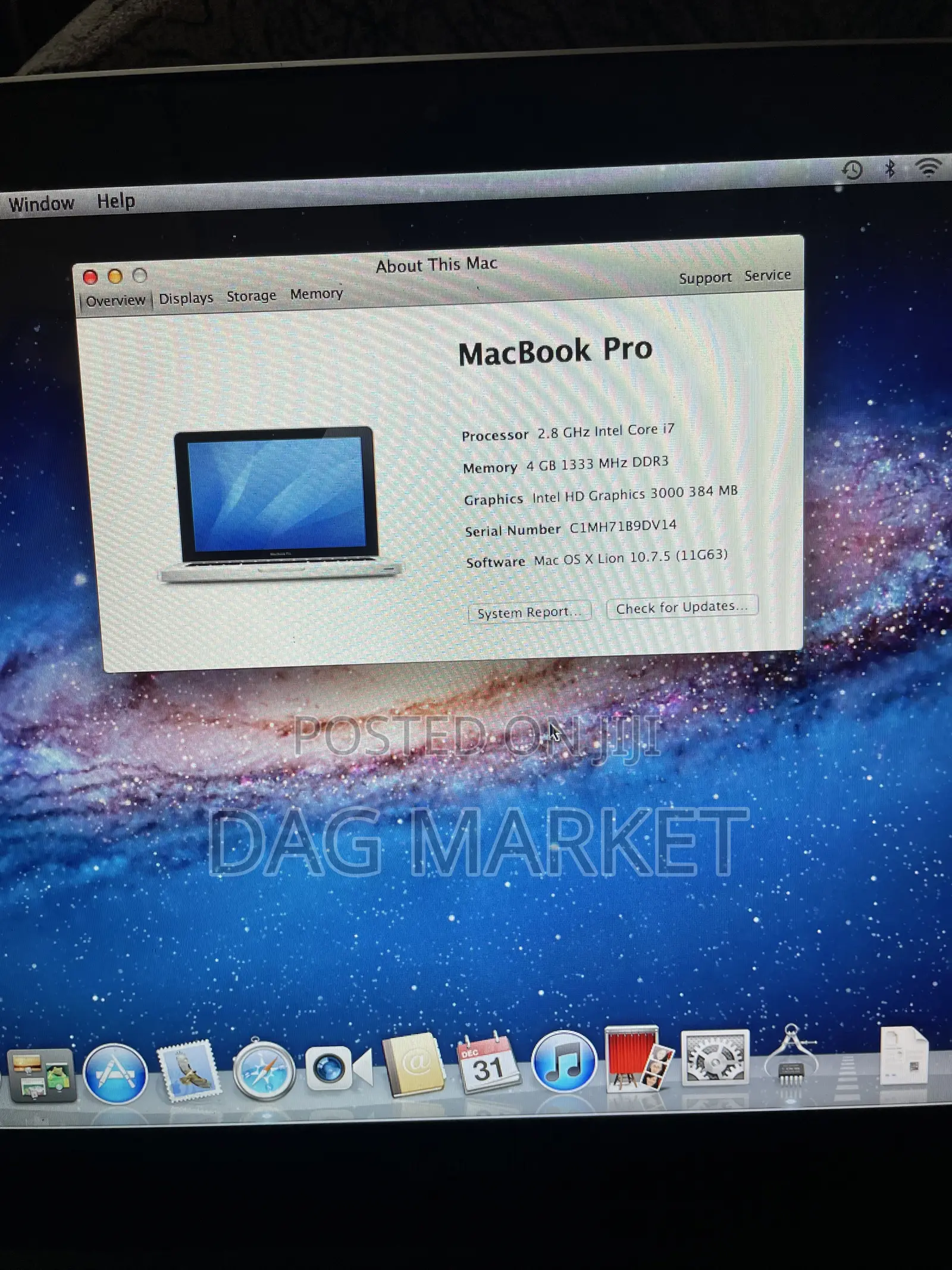 Laptop Apple MacBook 2011 4GB Intel Core i7 HDD 750GB