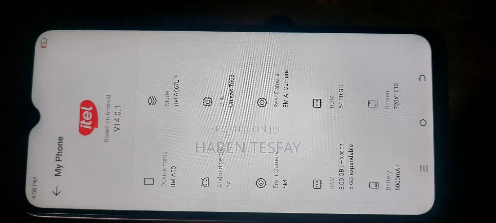 Itel A50 128 GB Orange