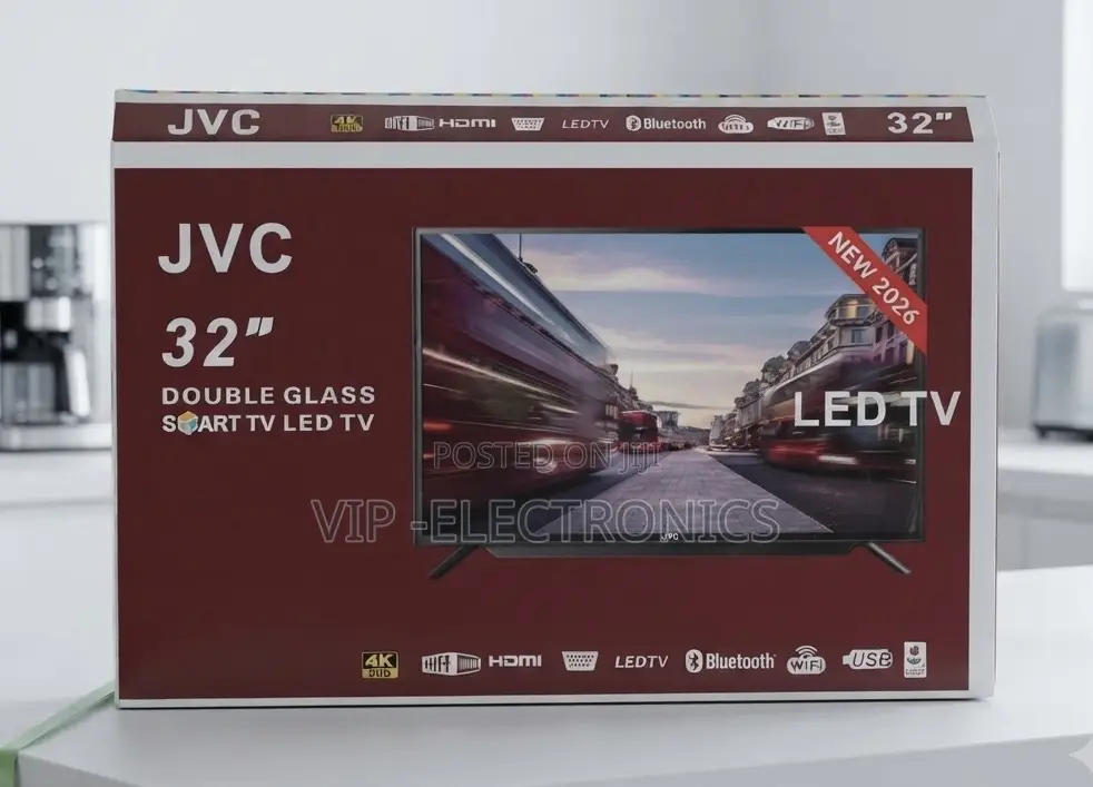 JVC 32 Inch TV Double Glass Smart LED TV – 2026 Model