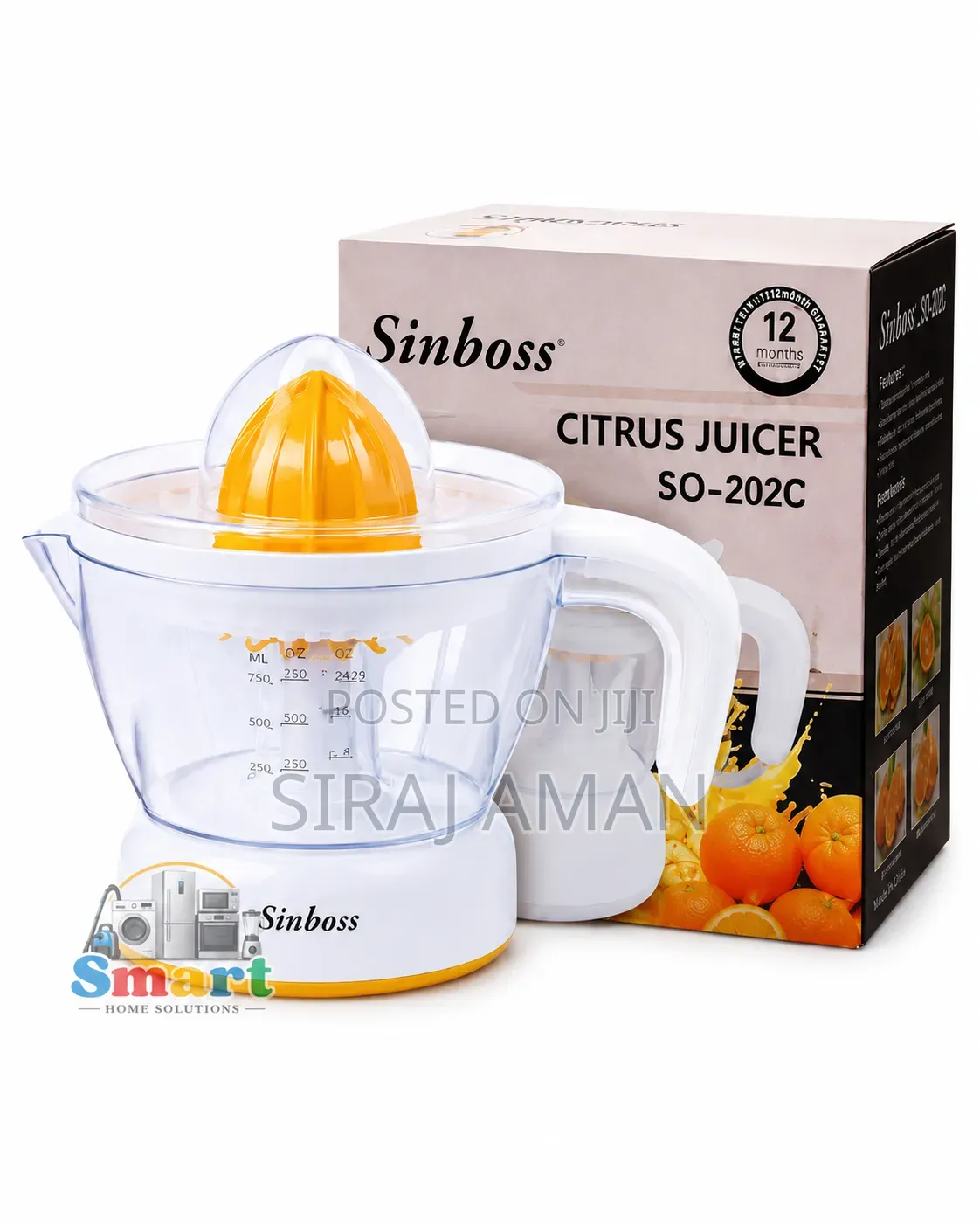 ብርቱካን መጭመቂያ Sinboss Citrus Juicer