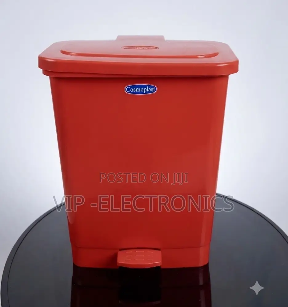 Cosmoplast Pedal Waste Bin – Red Plastic Dustbin With Foot Pedal