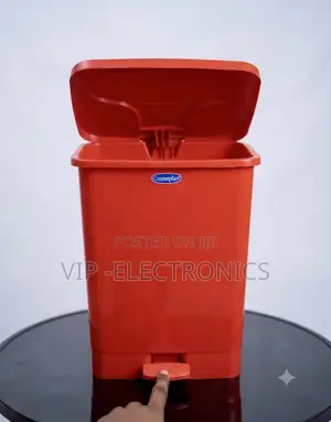 Cosmoplast Pedal Waste Bin – Red Plastic Dustbin With Foot Pedal