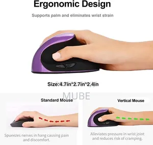 Woddiffy ErgoGrip V6 – 6-Button Vertical Wireless Mouse