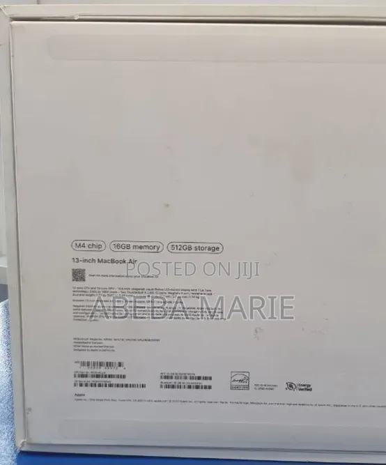 New Laptop Apple MacBook Air 2025 M4 16GB Apple M4 SSD 512GB
