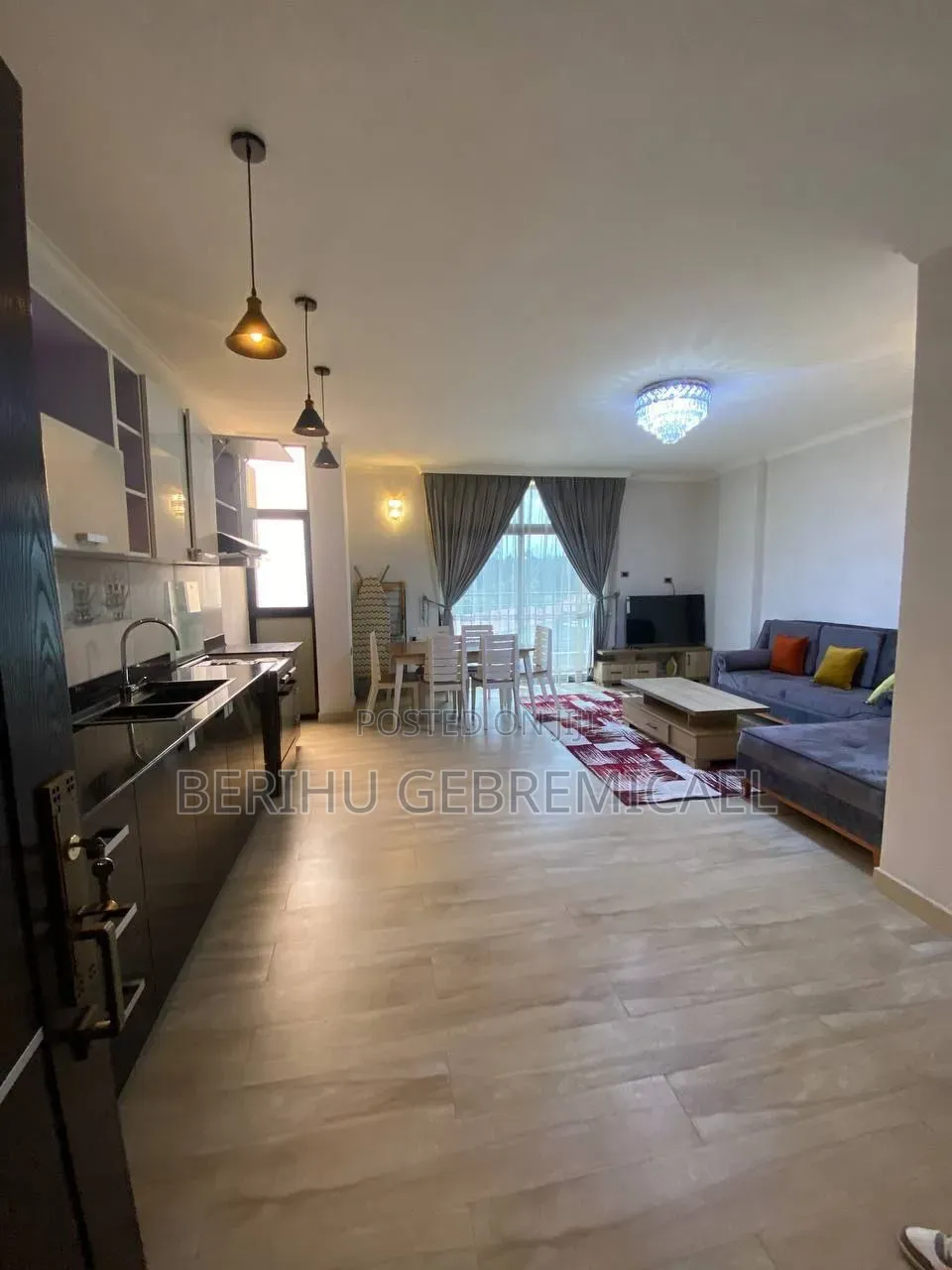 Furnished 1bdrm Apartment in ሰሚት, Bole for rent