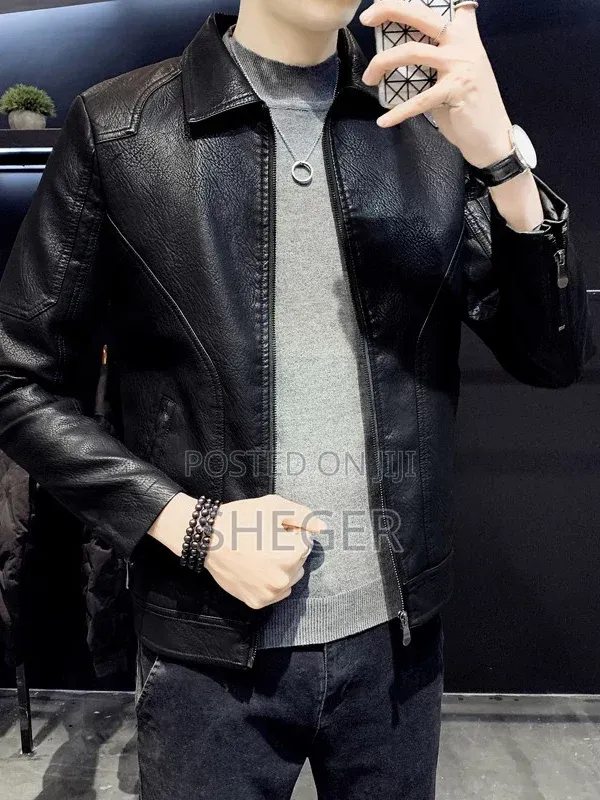 Youth Slim Faux Leather Jacket