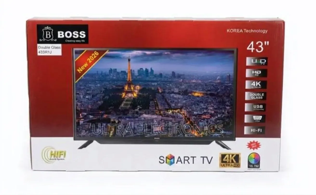 BOSS 43-Inch SMART TV – 43SR1J 43-Inch UHD Display Sharp Vi