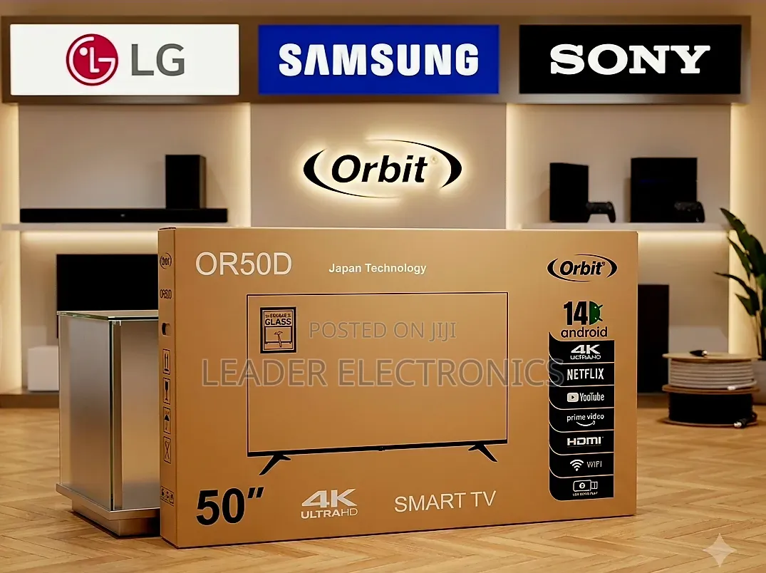 Orbit 50-Inch Smart Android Double Glass TV – Japan Technology