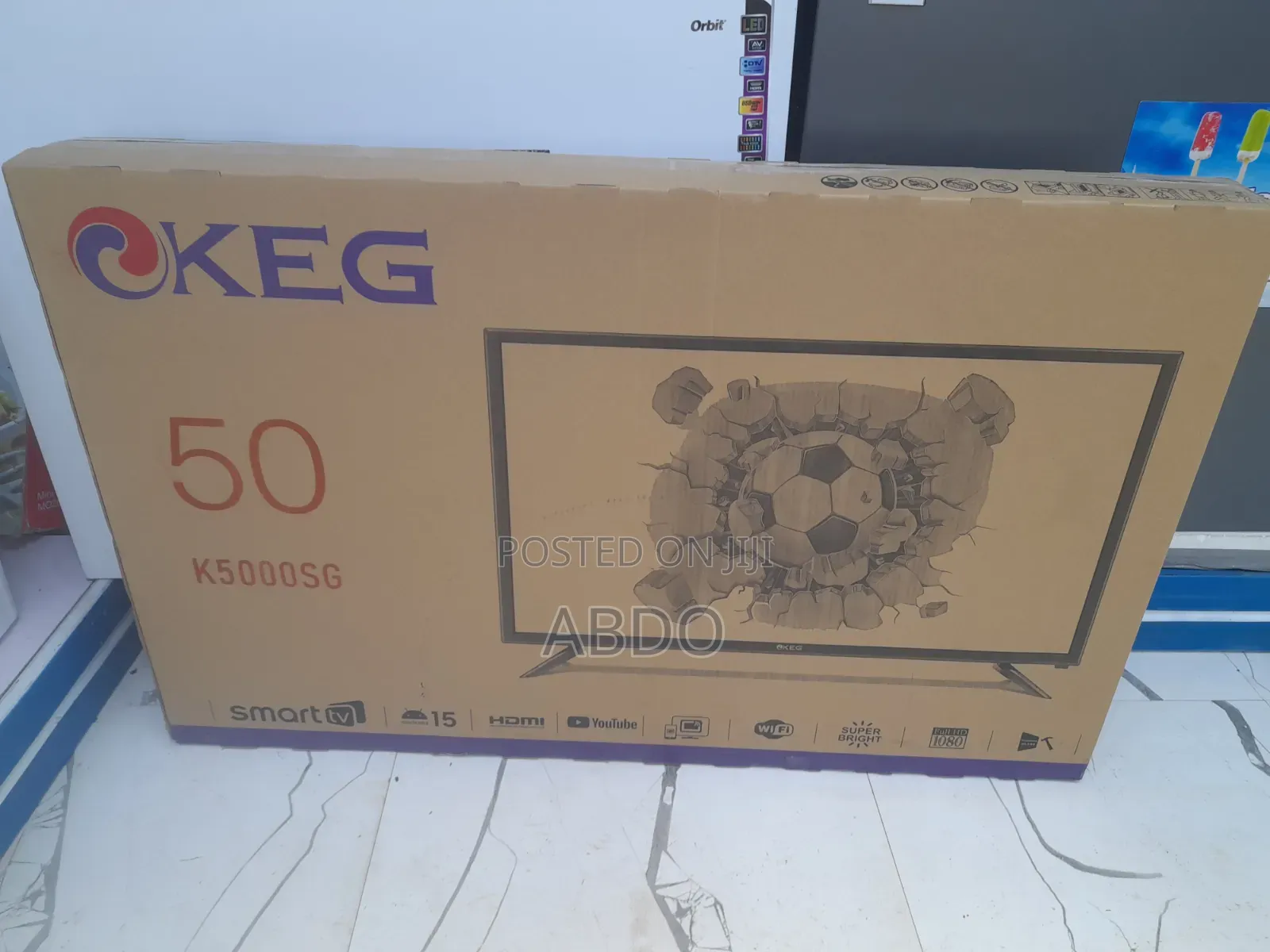 Keg Smart Tv50 Inch Andraid Doubel Gelass 2026 Quality Hifi Speaker