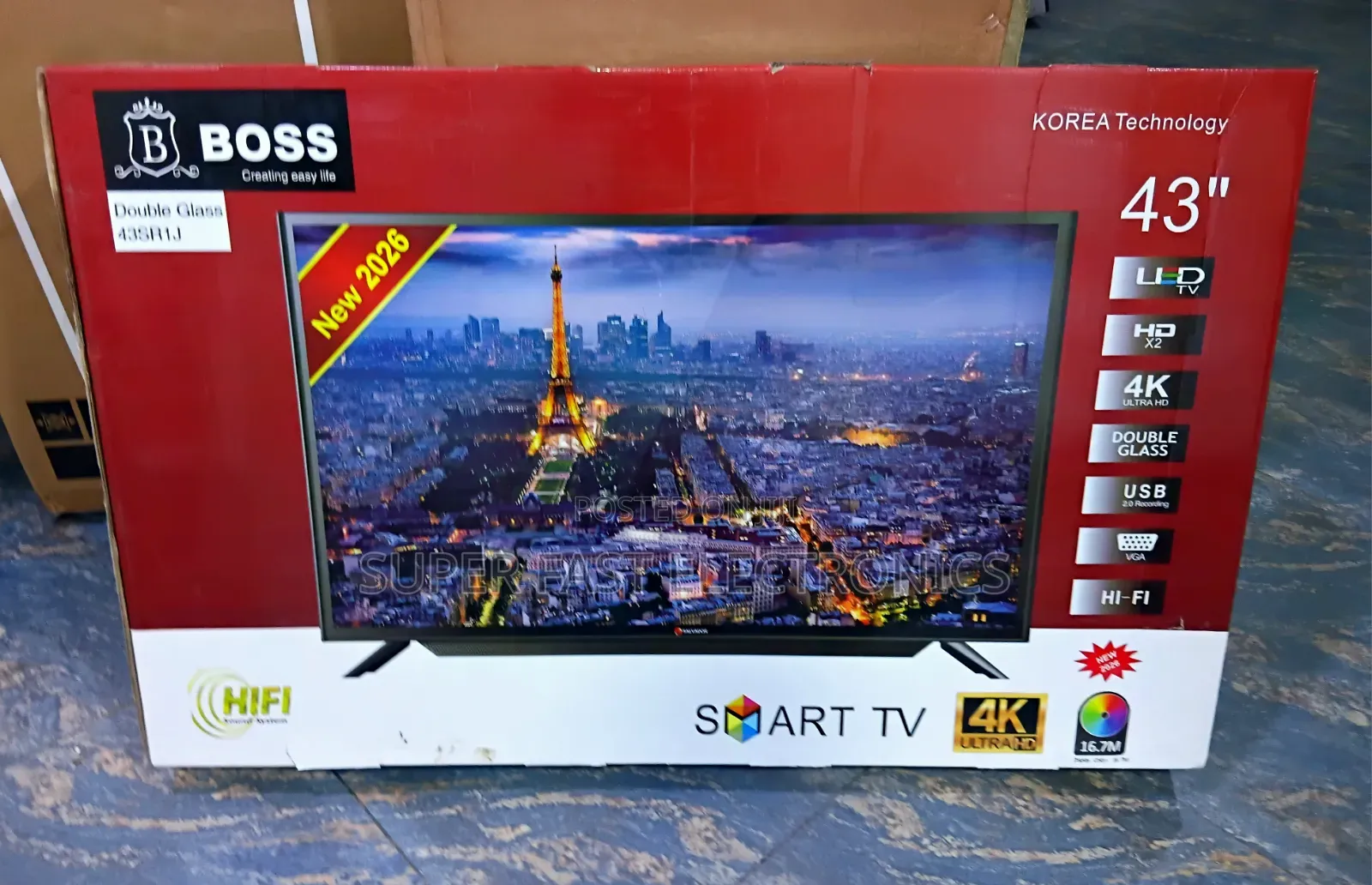 BOSS TV 43 Inch Smart Ultra HD TV – 43SR1J