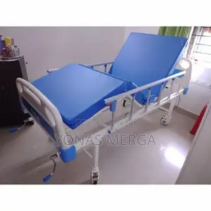 Two Crank Hospital Ward Bed Backrest Adjustable With Dining Table