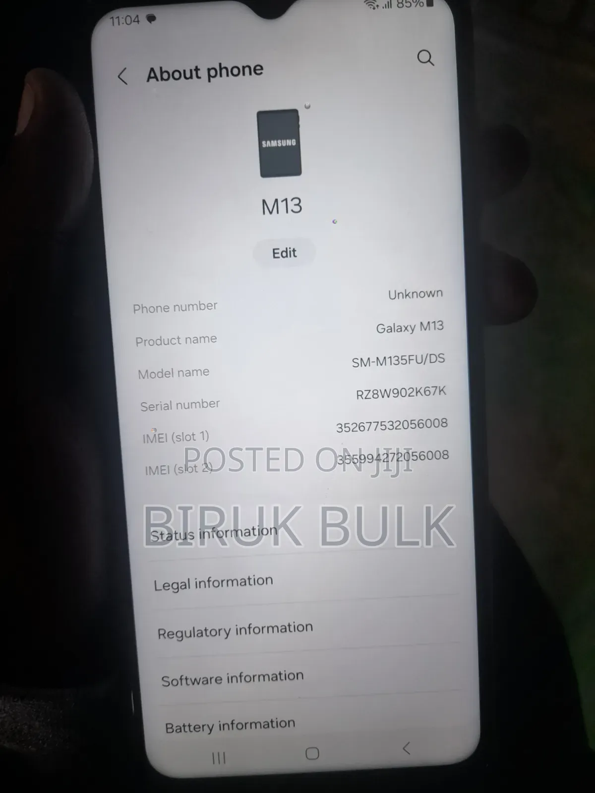Samsung Galaxy M13 128 GB Gray