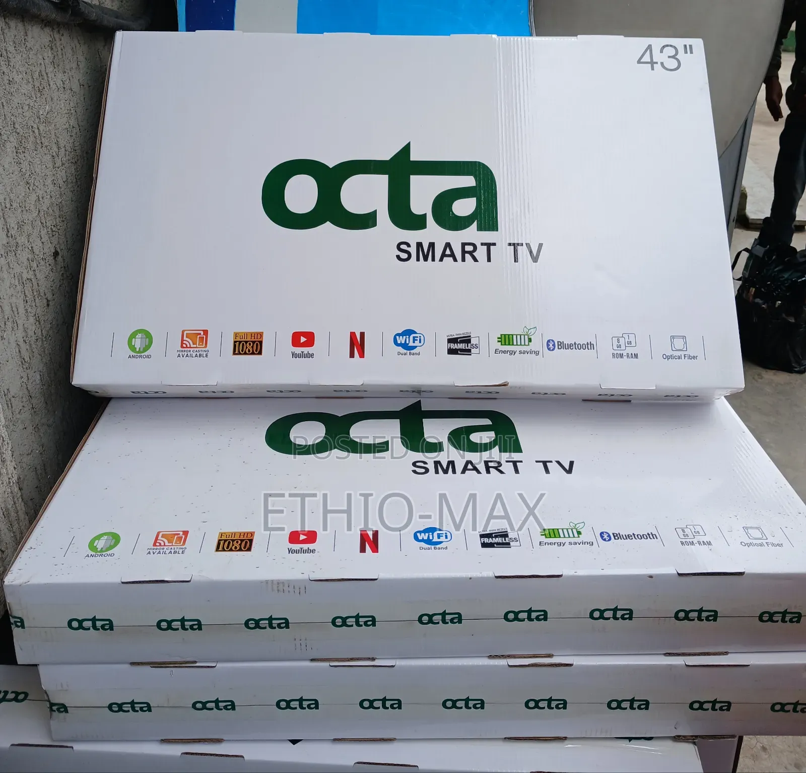 Octa TV 43" Smart Android TV 2026 – Frameless Style, Smart Features