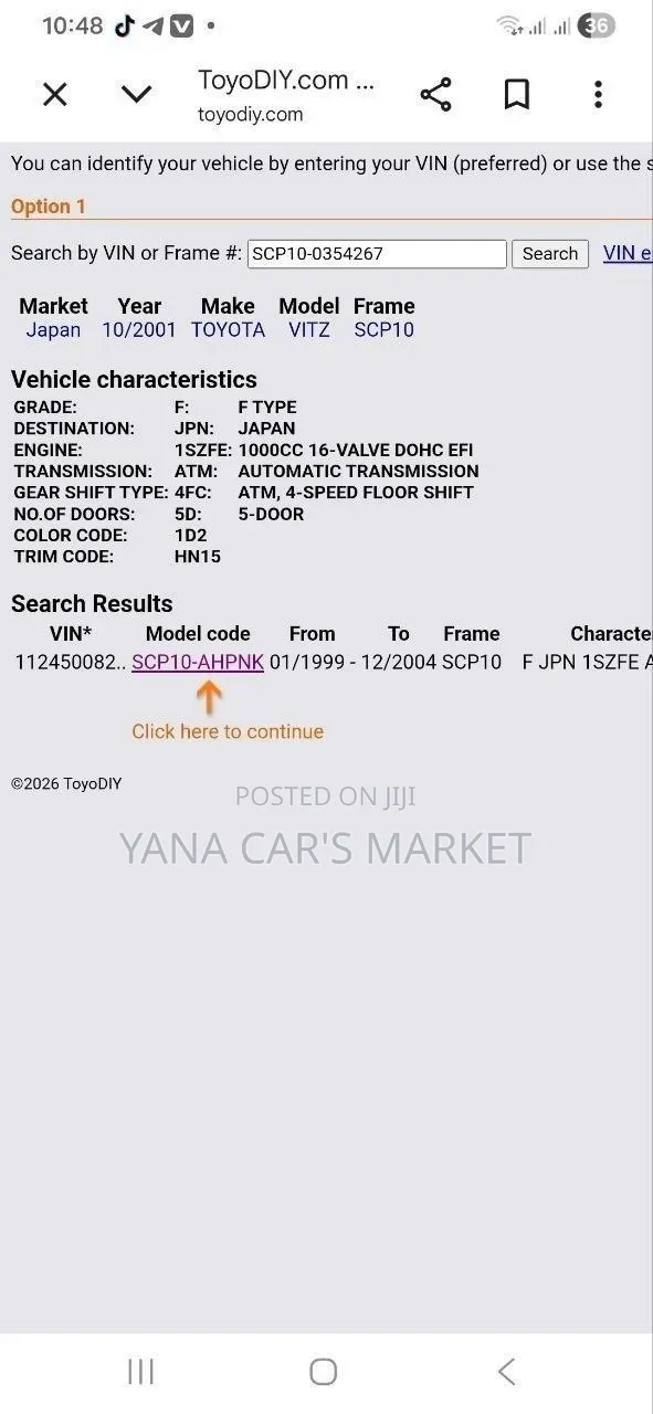 Toyota Vitz 2001 Gray