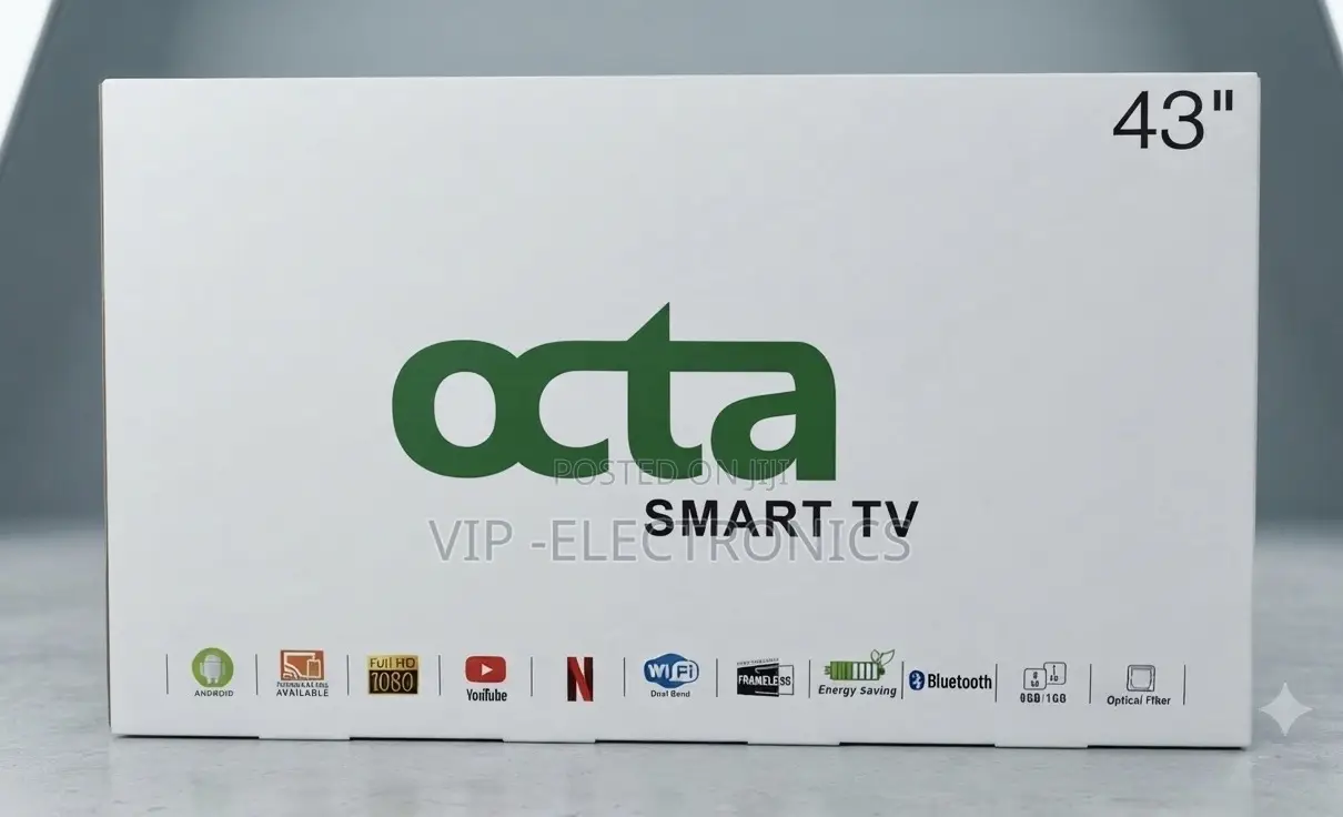 OCTA TV 43 Inch Smart TV. Features Include Full HD 1080P Resolution