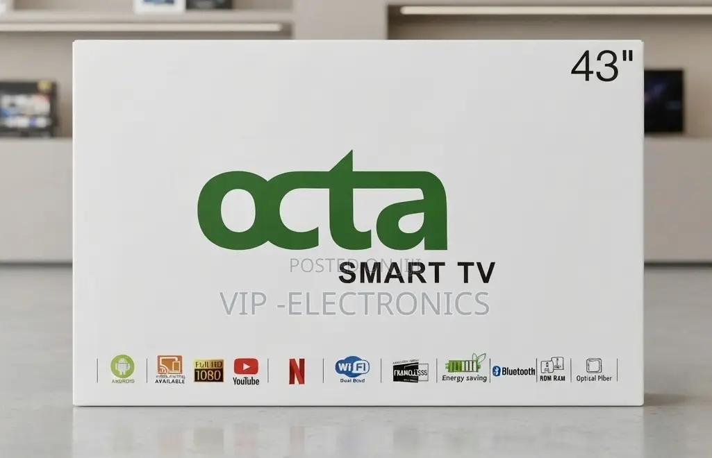 OCTA TV 43 Inch Smart TV. Features Include Full HD 1080P Resolution