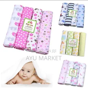 100% Cotton Flannel Receiving Blankets