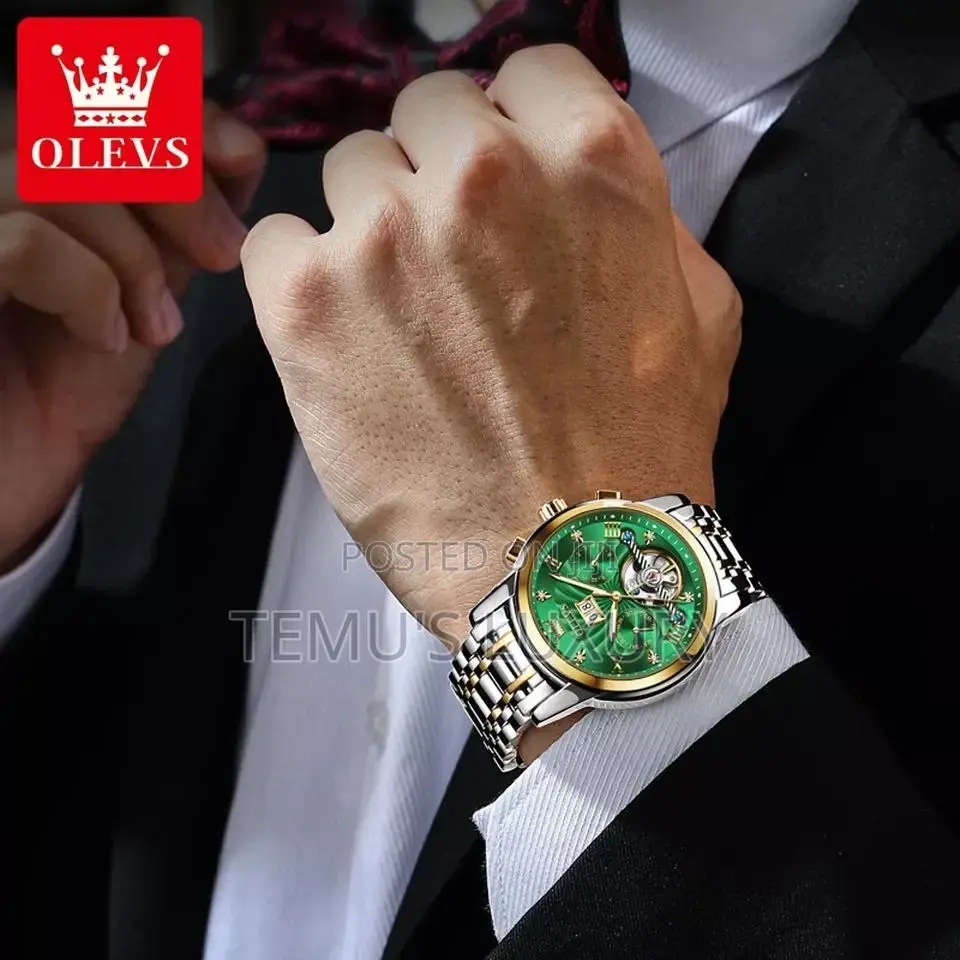 OLVES Mens Automatic Quartz Watch