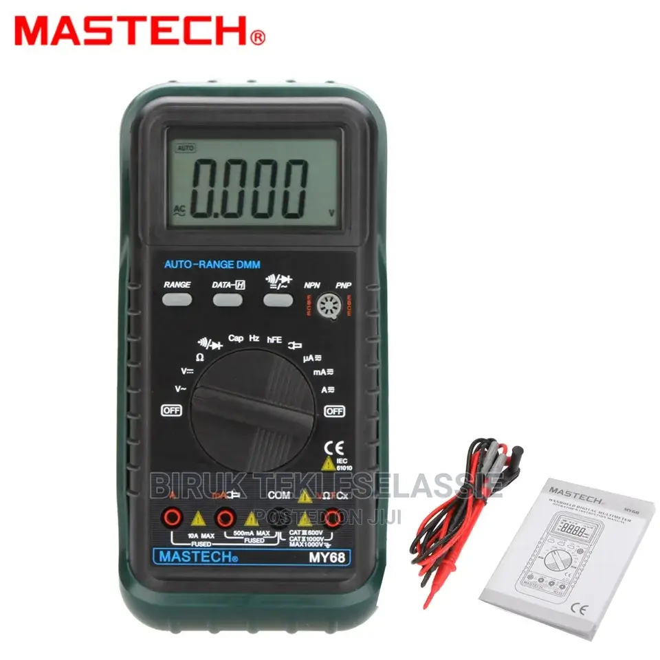 Original Auto Range Mastech My68 Digital Multimeter New