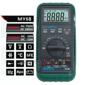 Original Auto Range Mastech My68 Digital Multimeter New