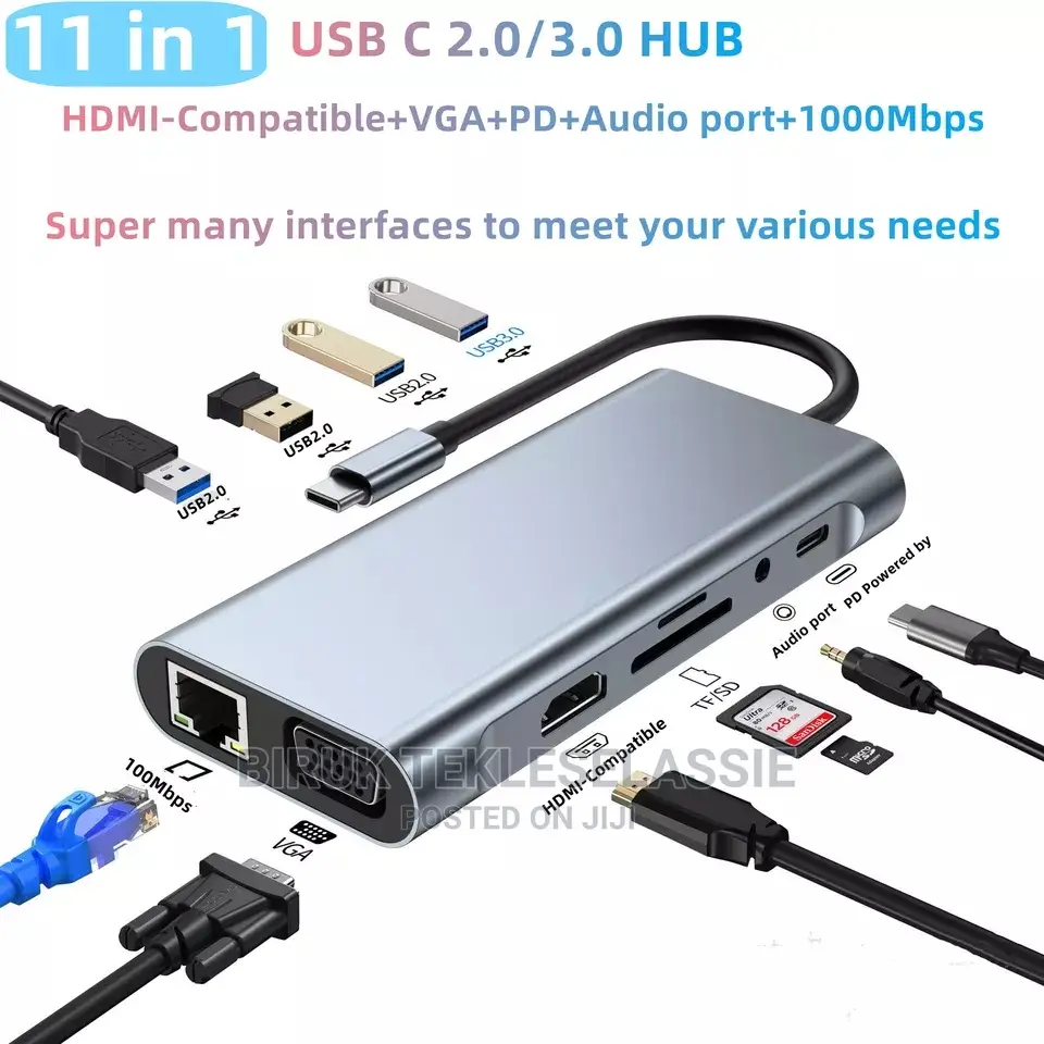 11 in 1 Usb C Hub Type C Adapter