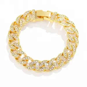 Golden Bracelet and Necklace Iced Cuban