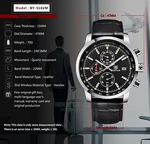Benyar Quartz Cornograph Watch