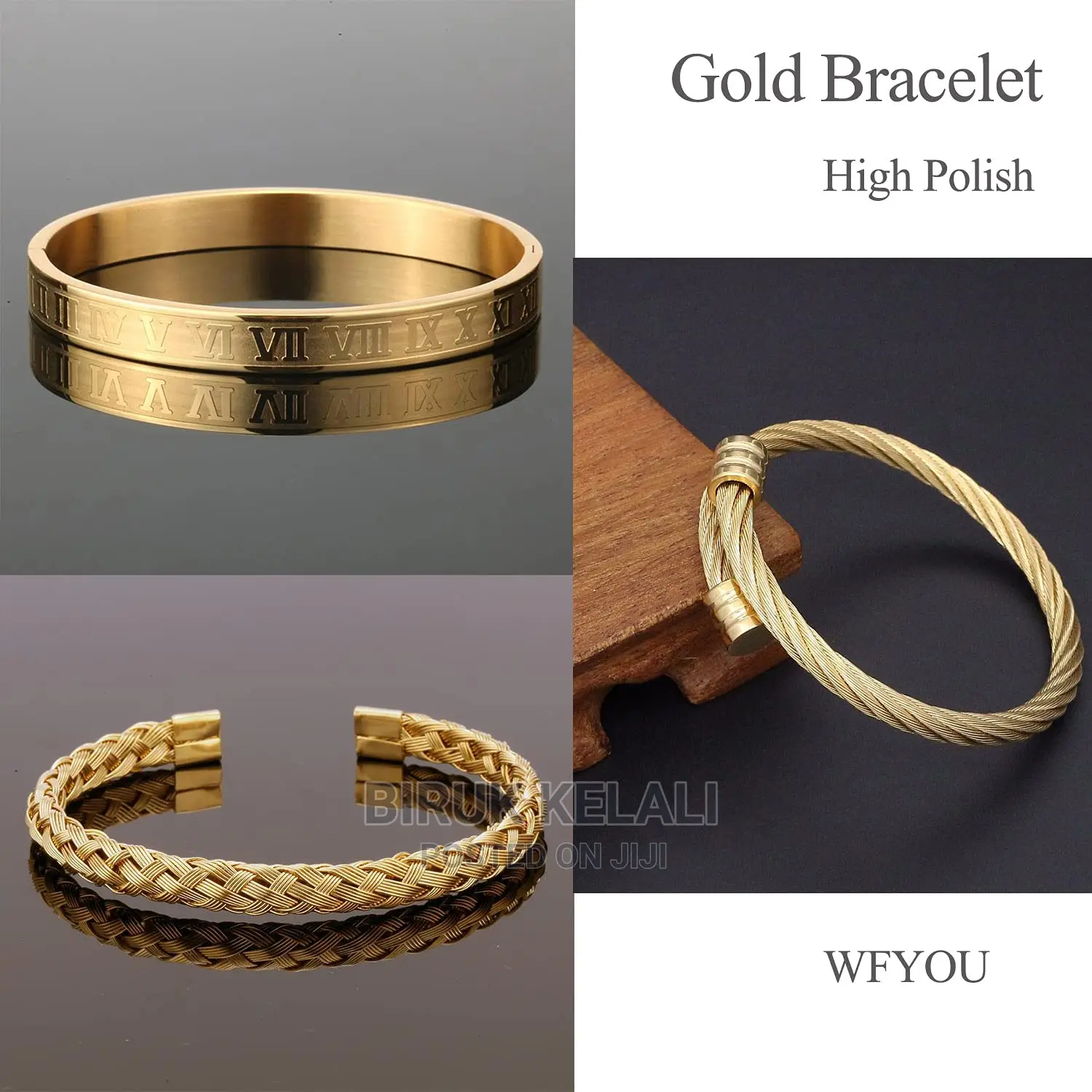 Luxury 3pcs/Set Stainless Steel Bracelet