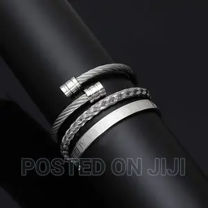Luxury 3pcs/Set Stainless Steel Bracelet Price :- 1800birr