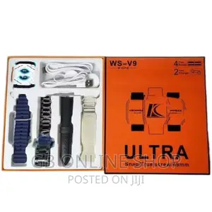 Ws-V9 Ultra Smart Watch With 4 Straps 2 Wireless Charging