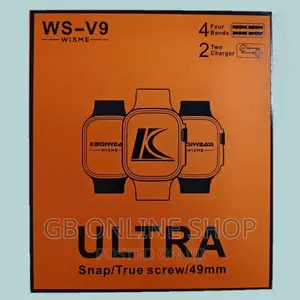 Ws-V9 Ultra Smart Watch With 4 Straps 2 Wireless Charging
