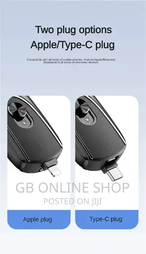 Portable Mini Keychain Power Bank Emergency Pod Charger