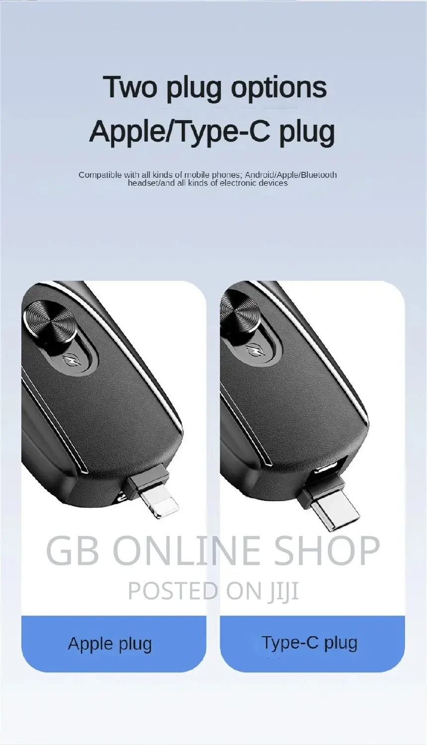 Portable Mini Keychain Power Bank Emergency Pod Charger