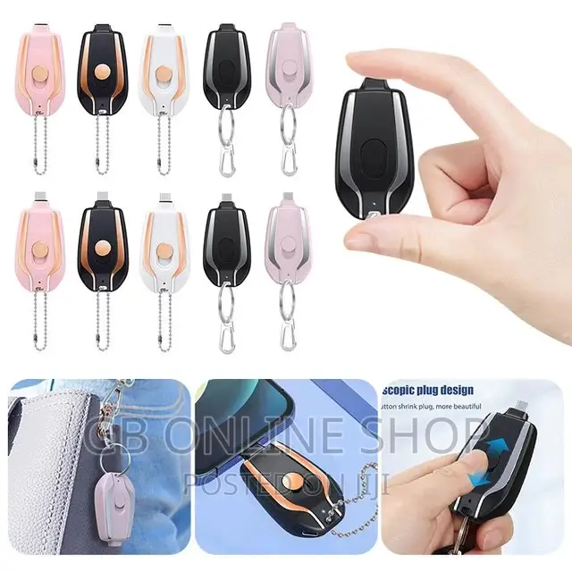 Portable Mini Keychain Power Bank Emergency Pod Charger