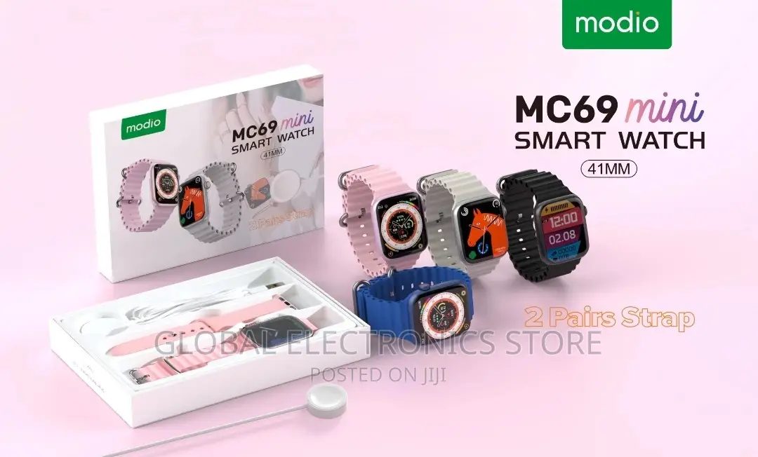 Original Modio Ladies Mc69 Mini Smart Watch With 2 Straps