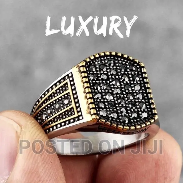 Personalized Retro Diamond Rings Men's Titanium Steel