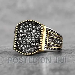 Personalized Retro Diamond Rings Men's Titanium Steel