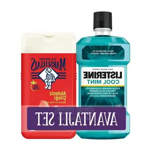 Listerine Mouthwash Cool Mint and Shower Gel Strawberry Set