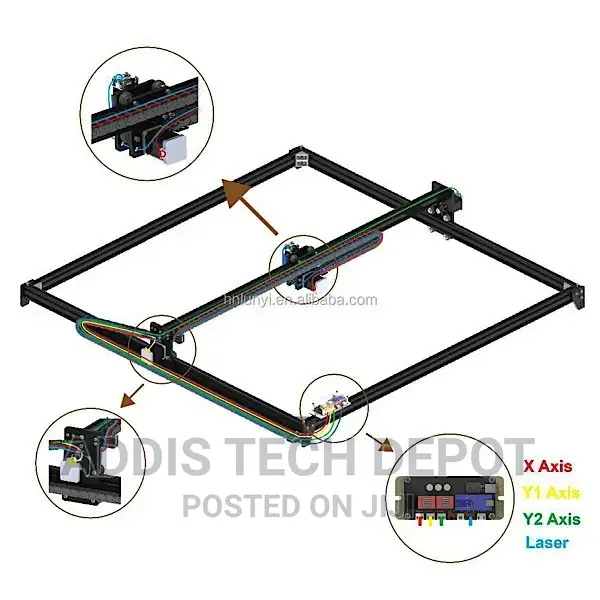 80w Powerful CNC Laser Engraving Cutting Machine