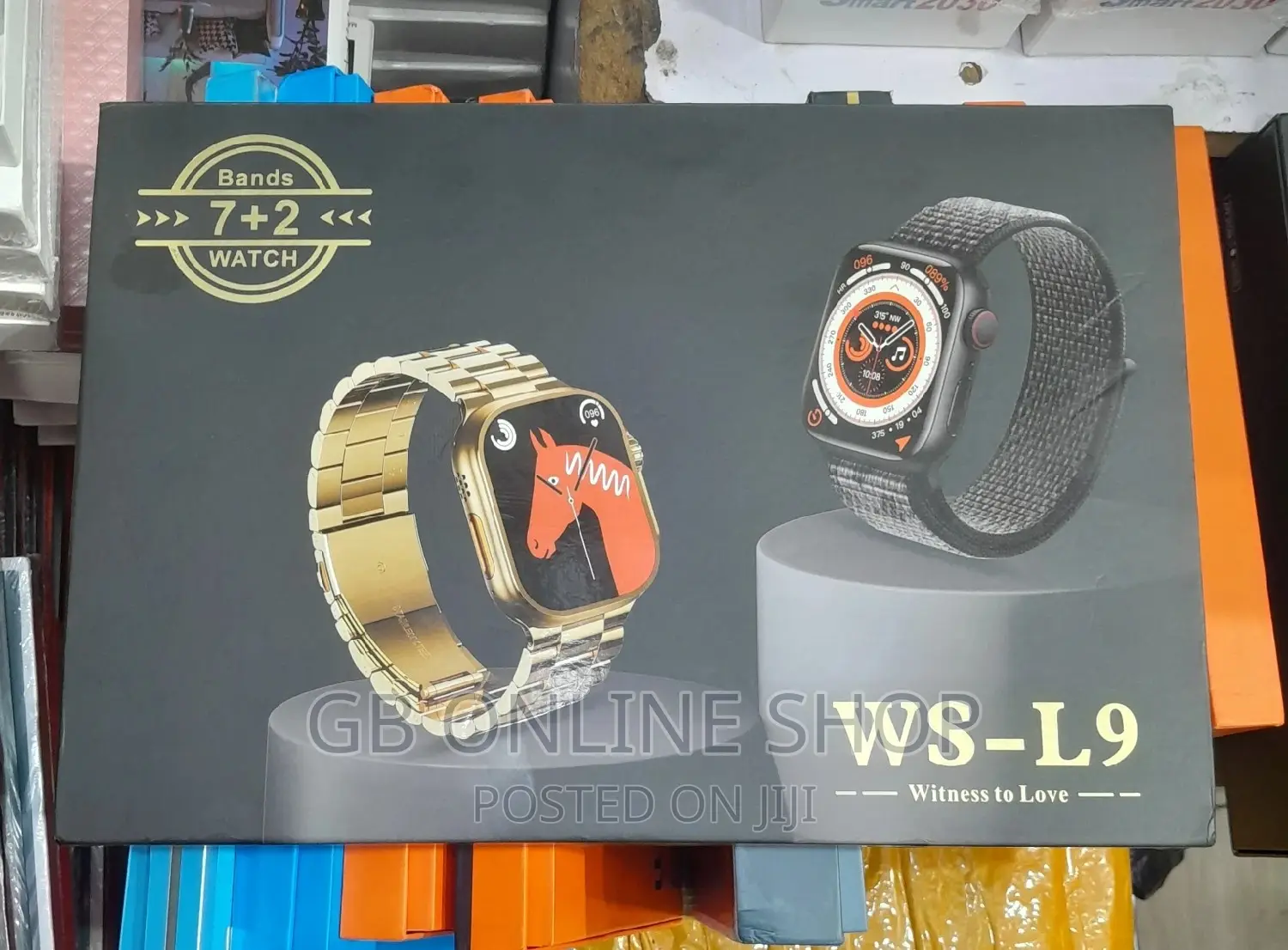 ws-L9 Bluetooth Couple Smart Watch With 7 Straps 2 Watch